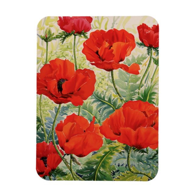 Íman Poppies Vermelhos Grandes (Vertical)