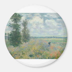 Íman Poppy Fields perto do Argenteuil por Claude Monet