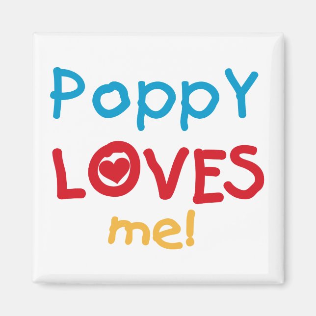 Íman Poppy me ama t-shirts e presentes (Frente)
