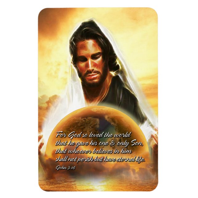 Íman Por Deus tão amado pelo mundo 2 Magnetos Premium (Vertical)