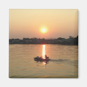 Íman Por do sol… Ayutthaya de Chao Phraya River,