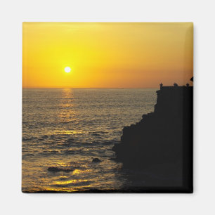 Íman por do sol bonito na ilha de Bali