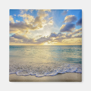 Íman Por do sol de Aruba sobre mar movente
