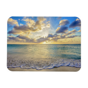 Íman Por do sol de Aruba sobre mar movente