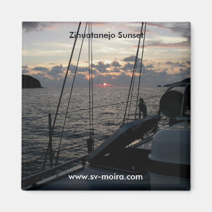 Íman Por do sol de Zihuatanejo de Moira na ancoragem