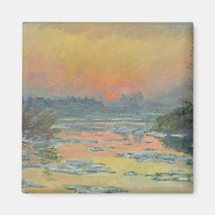 Íman Pôr do sol do rio Sena no inverno (Claude Monet)