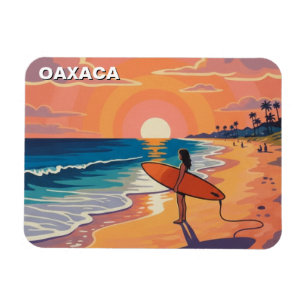 Íman Pôr do sol do surfista moderno Oaxaca México