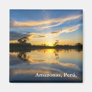 Íman Por do sol e reflexão no Amazon