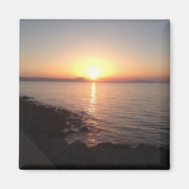 Íman Pôr do sol em Creta (Frente)