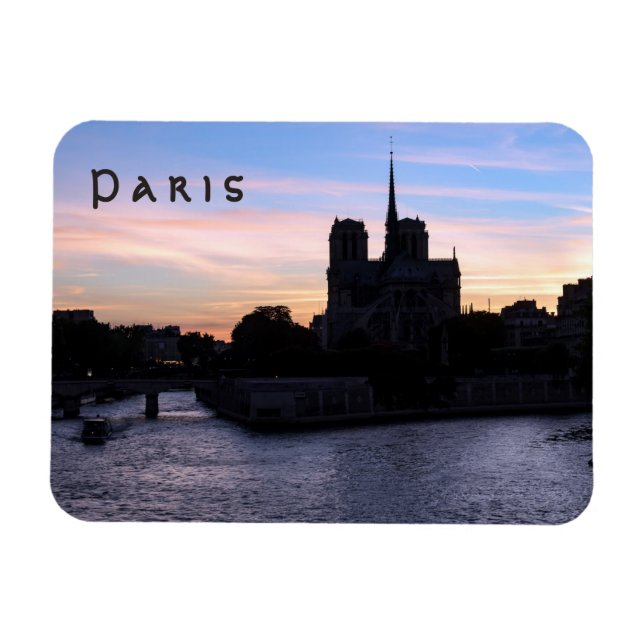 Íman Pôr do sol em Notre Dame de Paris (Horizontal)