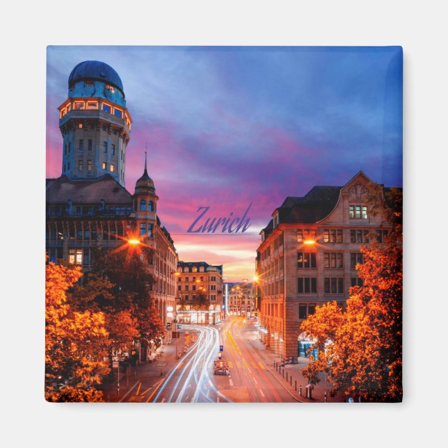 Íman Pôr do sol em Zurique Suíça (Frente)