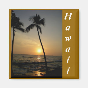 Íman Por do sol havaiano Dourado