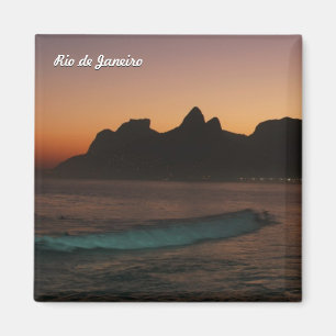 Íman "Por do sol imã de geladeira de Rio de Janeiro"