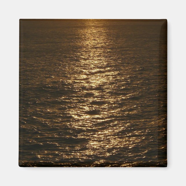 Íman Pôr do Sol na Água Fotografia Oceânica Abstrata (Frente)