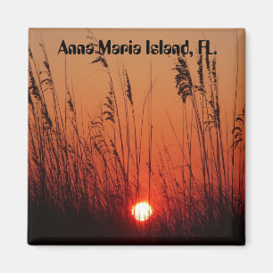 Íman Por do sol na ilha de Anna Maria, FL., ímã