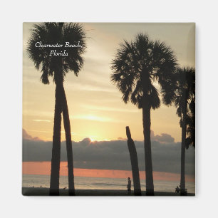 Íman Por do sol na praia de Clearwater