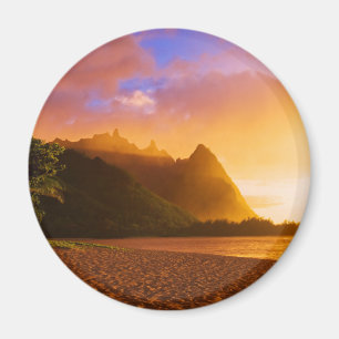 Íman Pôr do sol na praia dourada, Havaí