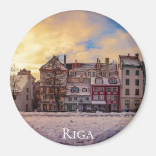 Íman Pôr do sol na rua em Riga