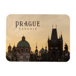 Íman Pôr do sol no centro histórico de Praga, foto de v