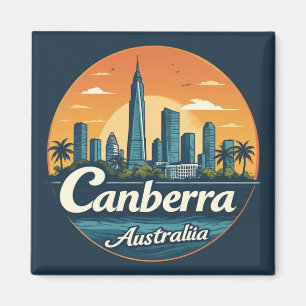 Íman Pôr do sol no horizonte de Canberra Austrália 🌅