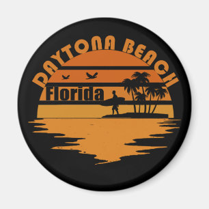 Íman Pôr do sol retrô Daytona Beach Flórida
