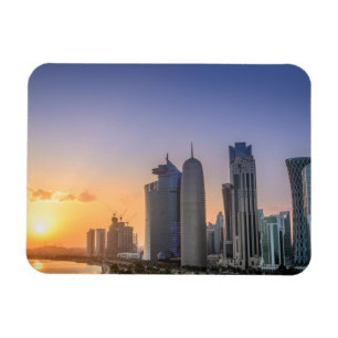 Íman Por do sol sobre a cidade de Doha, Qatar
