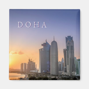 Íman Por do sol sobre a cidade de Doha, Qatar