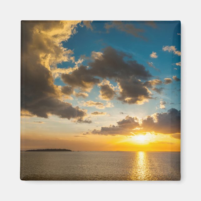 Íman Pôr do sol sobre o oceano, Fiji (Frente)