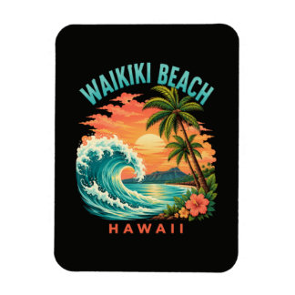 Íman Pôr do sol tropical na praia de Waikiki no Havaí