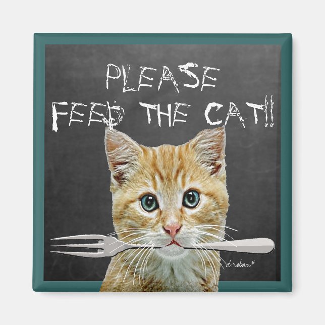 Íman Por Favor, Alimente O Gato! (Frente)