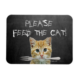Íman Por Favor, Alimente O Gato Engraçado