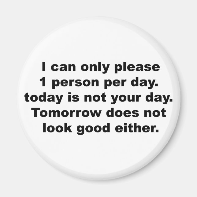 Íman Por favor, apenas 1 pessoa (Frente)