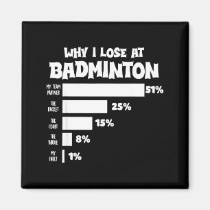 Íman Por que eu perco no Badminton Desculpas engraçadas