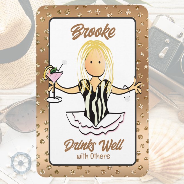 Íman Por Seu Engraçado Cruise Ship Door Girls Trip Magn (Criador carregado)