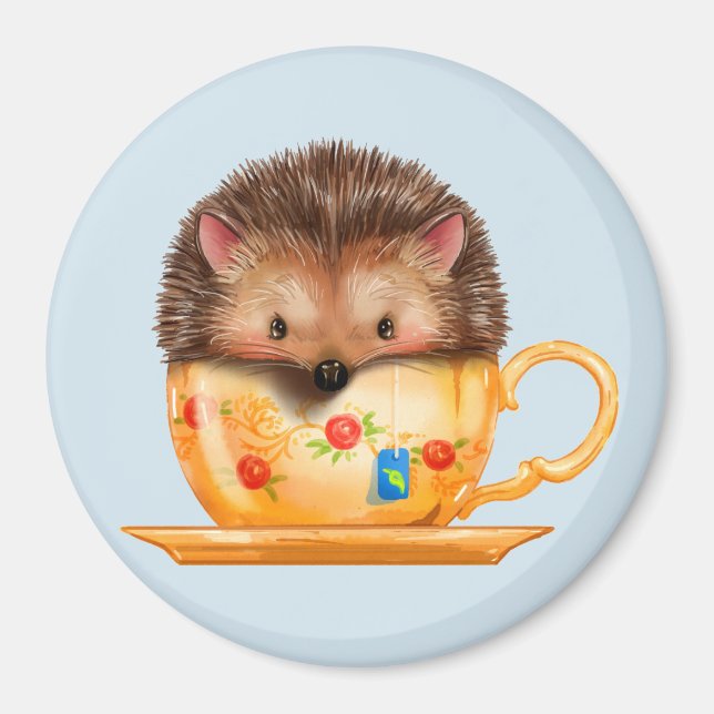 Íman Porco Adorável No Magneta Teacup (Frente)