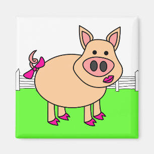 Íman Porco bonito dos desenhos animados