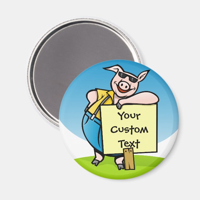 Íman Porco com sinal (Front/Back)