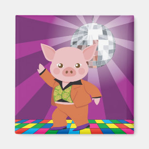 Íman porco do disco no salão de baile