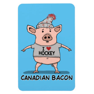 Íman Porco engraçado e bonito do bacon canadense