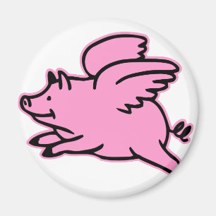 Íman Porco muito bonito do rosa do vôo