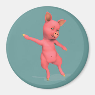 Íman Porco Rosa Dançante