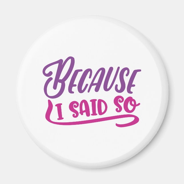 Íman Porque Eu Disse (Frente)