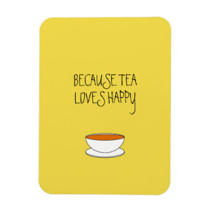 Íman Porque o chá adora slogan feliz, uma xícara japone