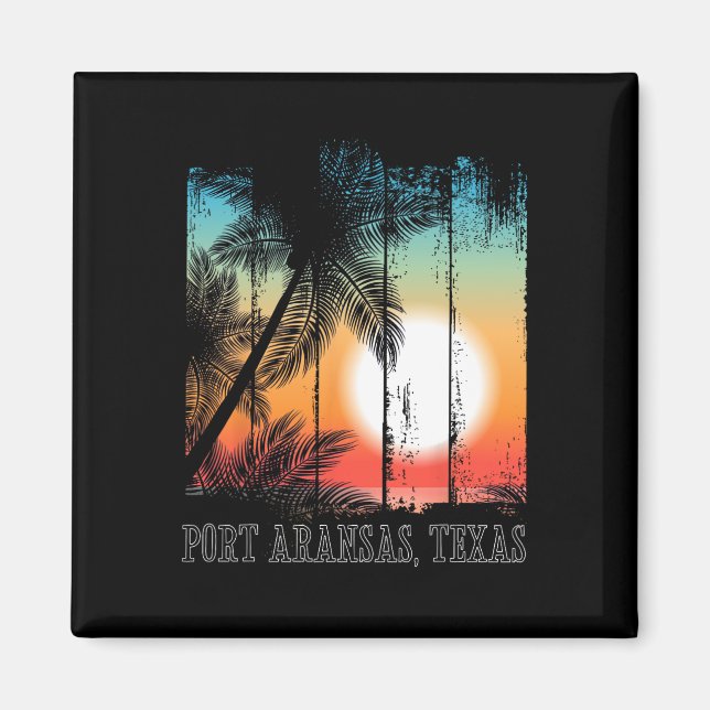 Íman Port ArKansas Texas Beach Palms Vacement Surf Sund (Frente)
