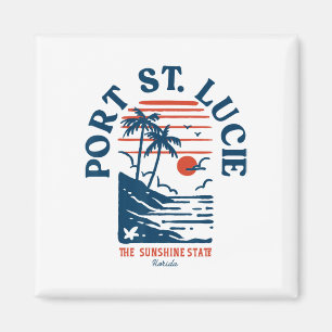 Íman Port St. Lucie Flórida Retro Surfista Praia Vintag