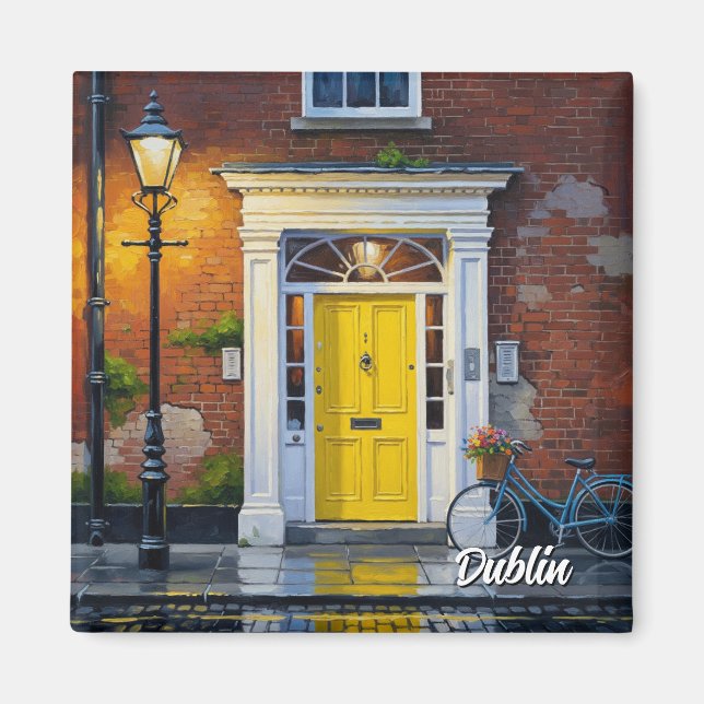 Íman Porta amarela em Dublin (Frente)