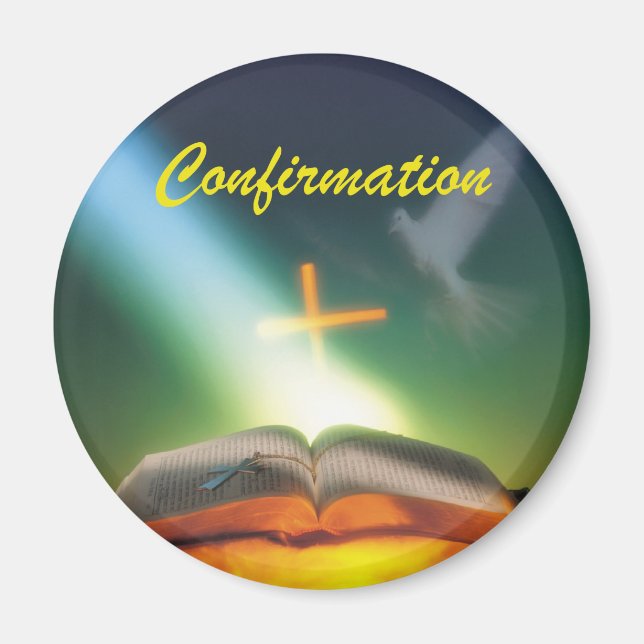 Íman Porta de confirmação, Bíblia, cruz (Frente)