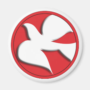 Íman Porta de confirmação em círculo vermelho