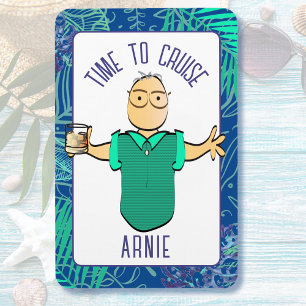 Íman Porta de Cruzeiro de Cinza de Cartoon Engraçado