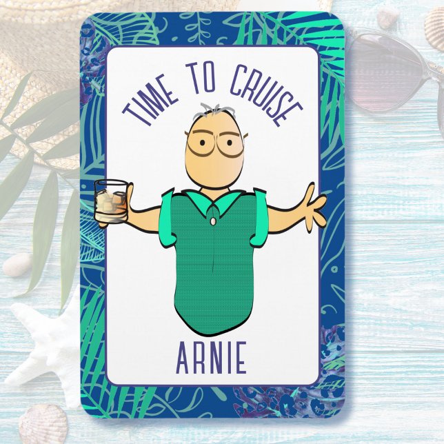 Íman Porta de Cruzeiro de Cinza de Cartoon Engraçado (Criador carregado)